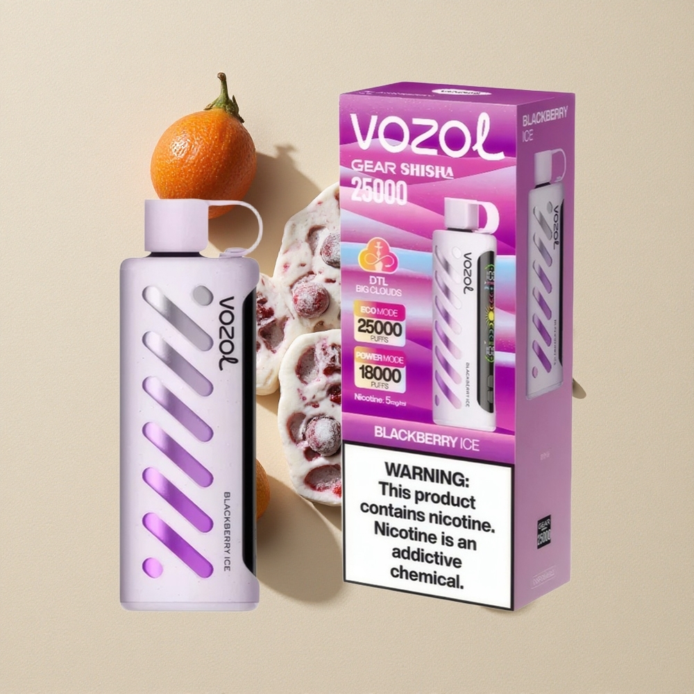 VOZOL Gear Shisha 25000 Puffs Juodieji Serbentai su Uogienė S.i.L.C Tech Lithuania wholesale