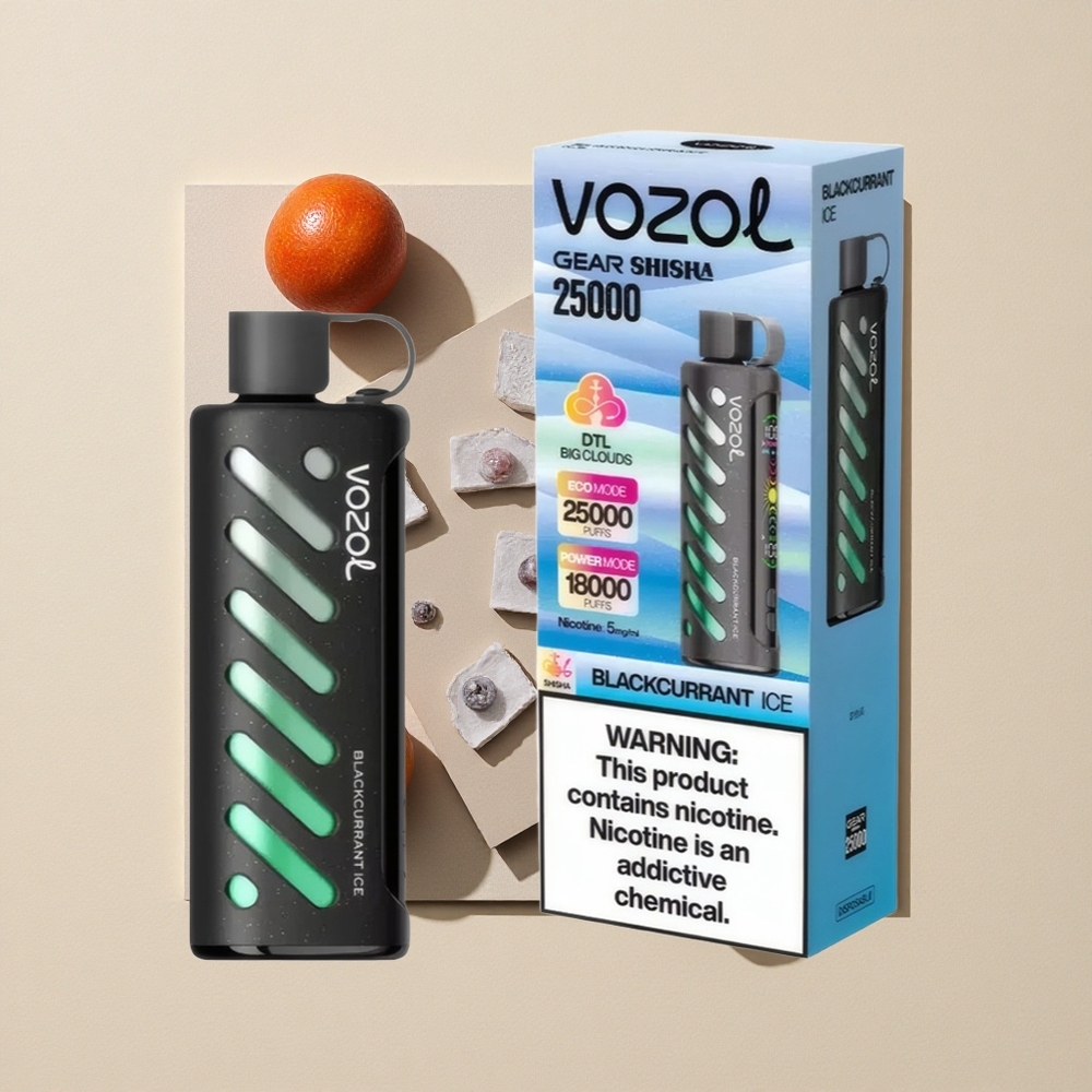VOZOL Gear Shisha 25000 Puffs Juodojo serbento ledas Lithuania wholesale