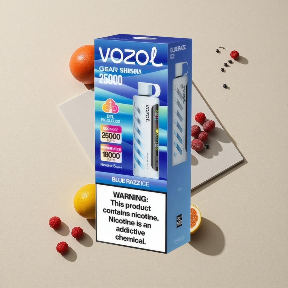 VOZOL Gear Shisha 25000 Puffs Mėlynųjų Aviečių Ledas Lithuania wholesale