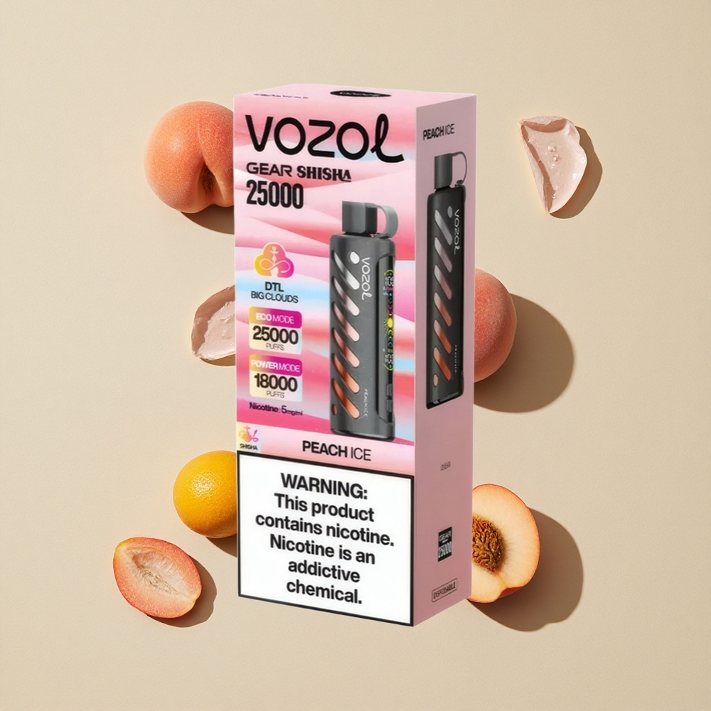 VOZOL Gear Shisha 25000 Puffs Persikas Ledas Lithuania wholesale
