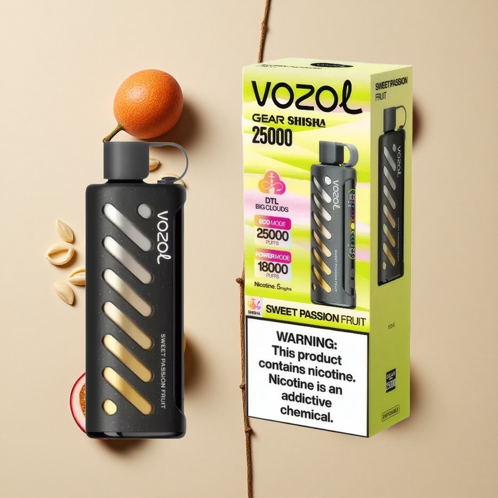 VOZOL Gear Shisha 25000 Puffs Saldžiosios Pasifloros Skonis Su 1000mAh Baterija Lithuania wholesale
