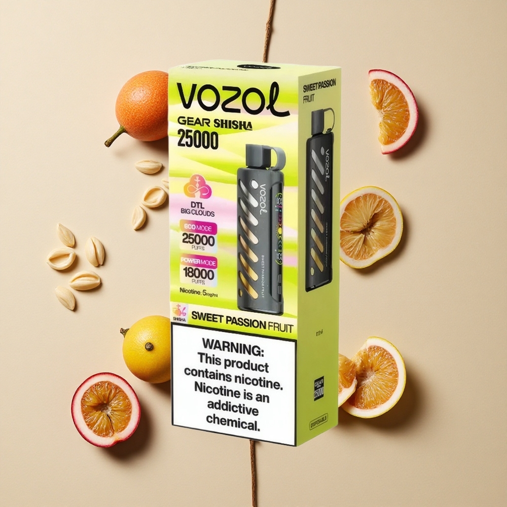 VOZOL Gear Shisha 25000 Puffs Saldžiosios Pasifloros Skonis Su 1000mAh Baterija Lithuania wholesale