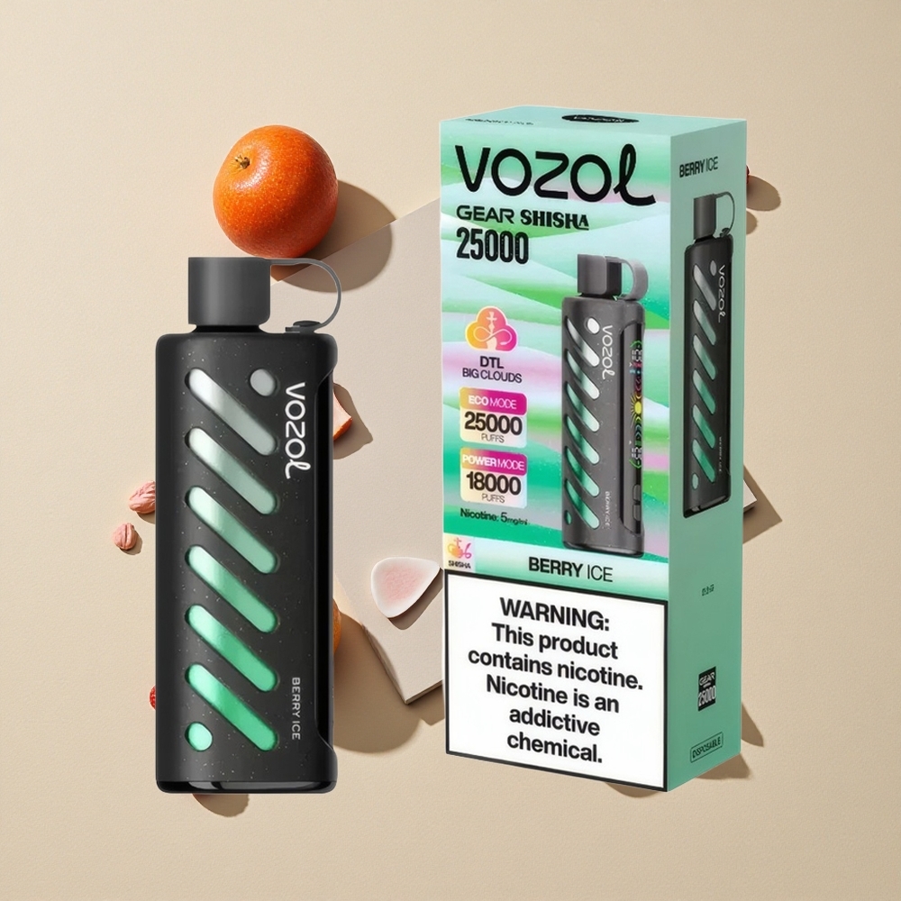 VOZOL Gear Shisha 25000 Puffs Uogienės Ledas Dual Mesh Dual Modes Lithuania wholesale